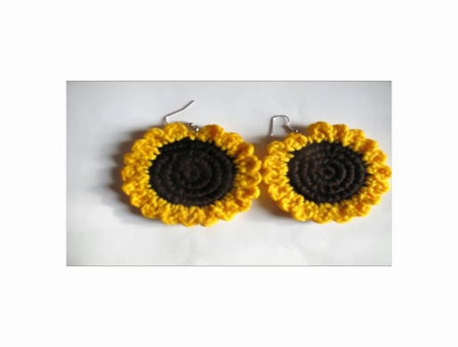 Crocheted earrings, Kigali -  Rwanda